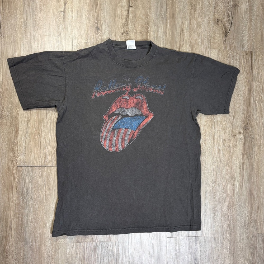 The Roling Stones Tour of America '78 T Shirt Anvil Large Cotton Gray
